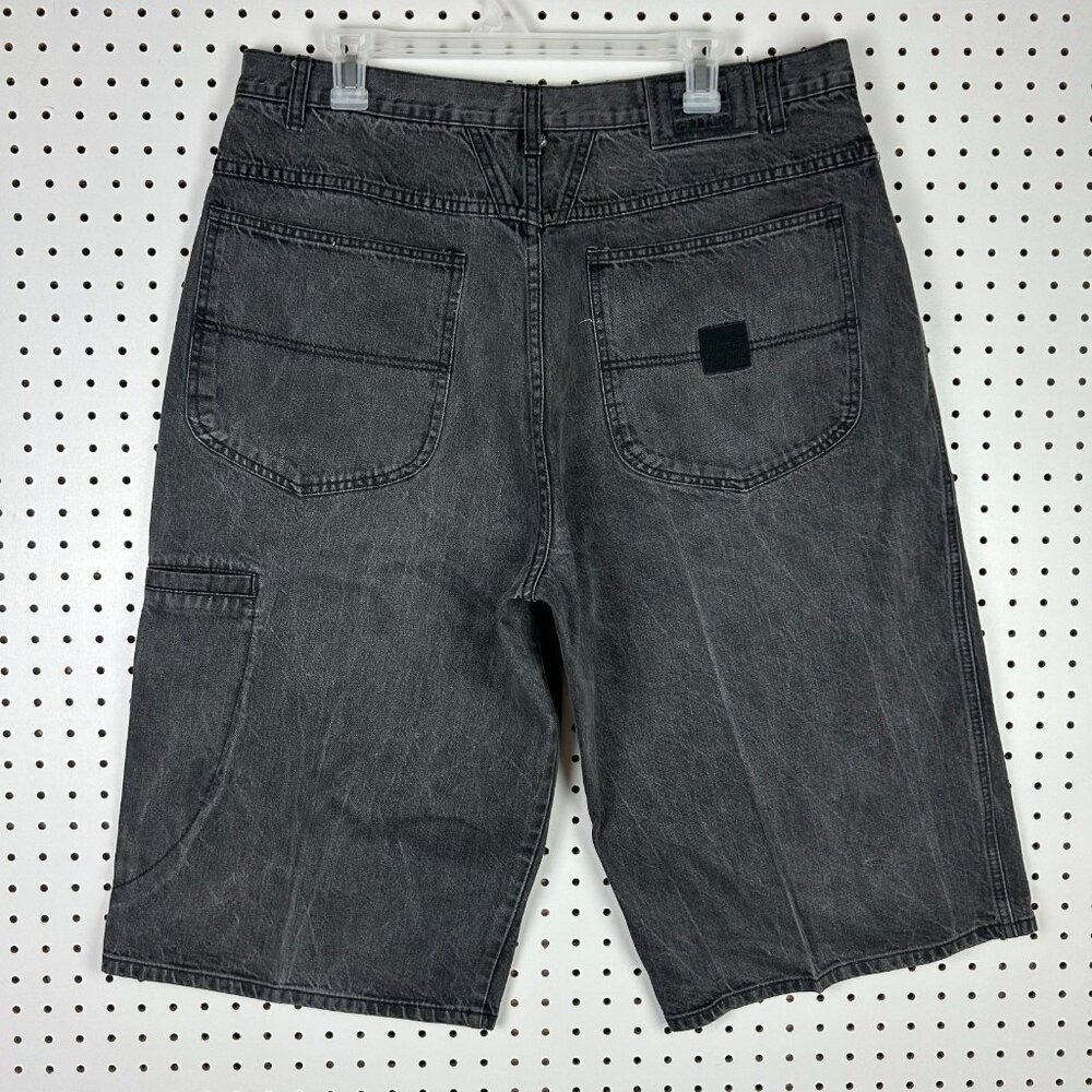 Marithe Francois Girbaud Black Baggy Shorts 38 Hip Hop 90s Wide Leg Gothic Skate